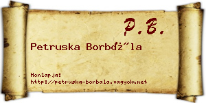 Petruska Borbála névjegykártya