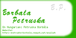 borbala petruska business card